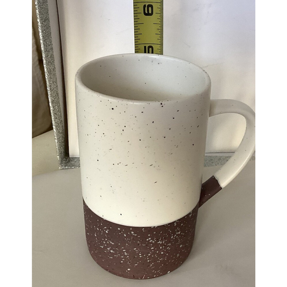 Mora Ceramics Speckled Coffee Mug Set “Hit pause “ Line 12oz Tea Cups Set of 2 - Picture 8 of 9